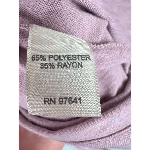 J. Jill Women's Shirt Pink Long Sleeve Low Cut True Wrap Top Deep V Neck Small - Picture 8 of 10